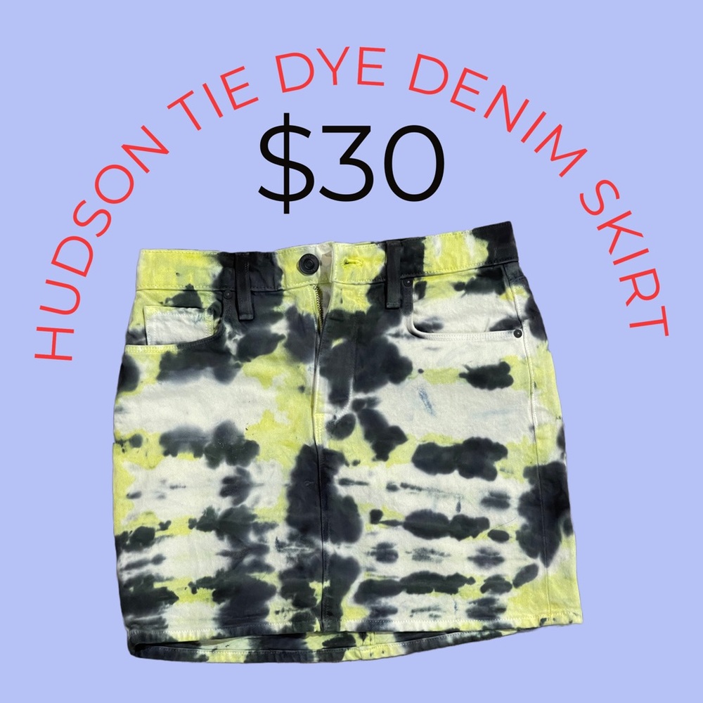 HUDSON denim tie dye skirt size 25